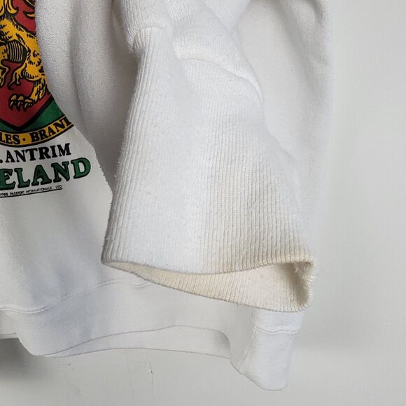 Vintage 80s O'Neal's Fine Ales Ireland Sweatshirt White Size L Made In USA - Picture 7 of 16